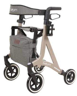 Lichtgewicht rollator Saturn (7,3 kg) | Champagne | Incl. Stokhouder, Fleshouder, Rugband en Tas | PR30266-CH | Able2