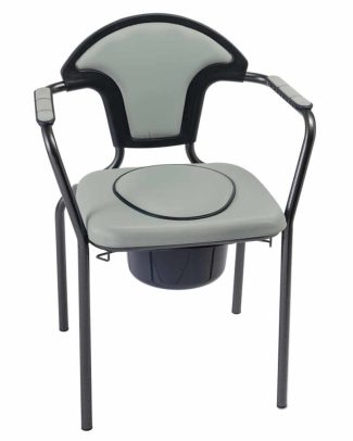 Toiletstoel Grijs | Zithoogte 48 cm | Zachte zitting | WC stoel | Po-stoel | PR50543-S