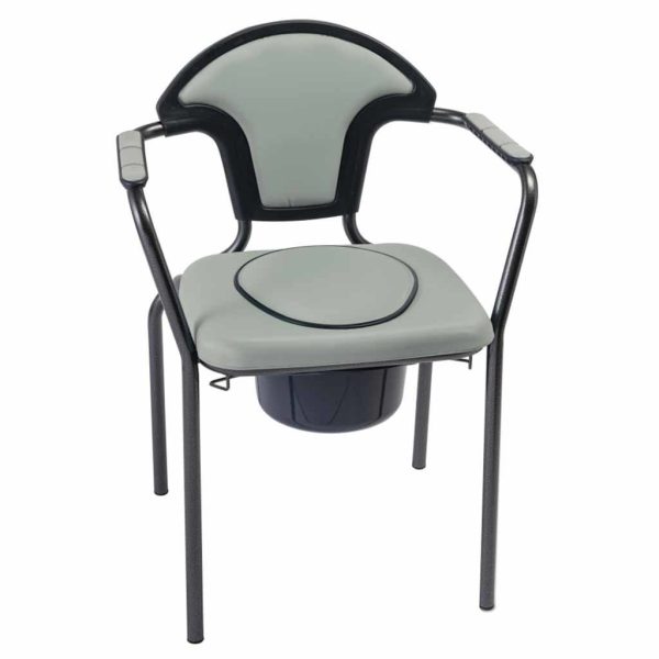 Toiletstoel Grijs | Zithoogte 48 cm | Zachte zitting | WC stoel | Po-stoel | PR50543-S