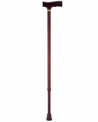 Wandelstok aluminium | Kleur: Mahonie | Wandelstokken | Met houten handvat | PR30090-E