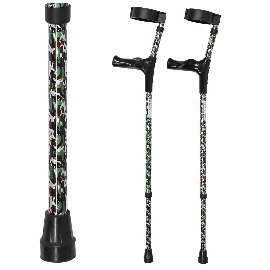 Anatomische Elleboogkrukken - Diverse Prints | Kies uw kleur : Camouflage