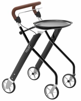 Binnenrollator Let's Dream (6,5 kg) | TrustCare | Zwart | Met dienblad | Design | TCLD502