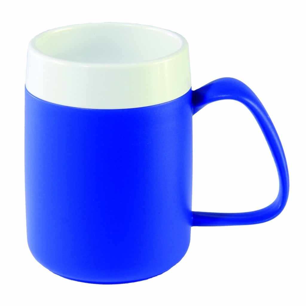 Conische warmhoudbeker | Kleur: Blauw | Inhoud: 200 ml | Drinken zonder uw hoofd te kantelen | OR207BL | Ornamin