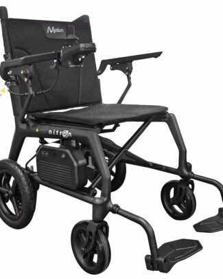 Nitron Carbon Elektrische Rolstoel | Lichtgewicht Opvouwbare Reisrolstoel (12,8 kg) | Motion Healthcare