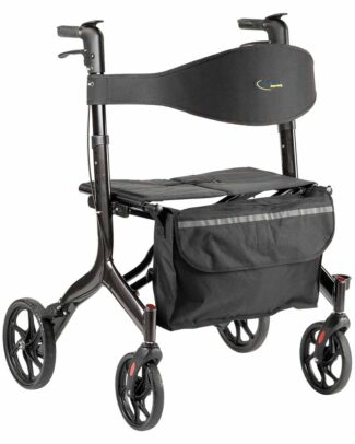 Rollator Light XL (9,6 kg) | MultiMotion | Antraciet | Tot 200 kg | Zitbreedte 55 cm | Extra sterke rollator | 10050014
