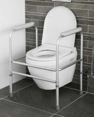 Toiletframe | Atlantis | Toiletsteun | Sta-op hulp verstelbaar | WC steun | Met armleuningen | Aluminium | PR50305
