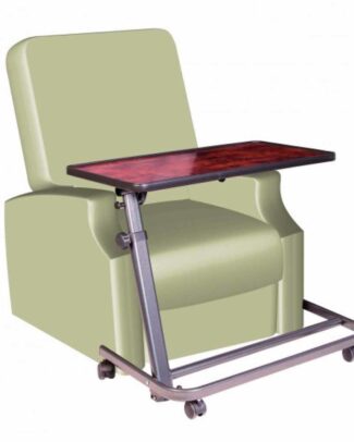Stoelleestafel Walnoten | Verrijdbaar | Met opstaande rand | Tafelblad: L 80 x D 40 cm | Verstelbaar | HE421514