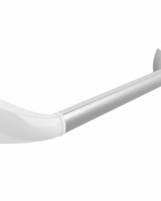 Wandbeugel zilverkleurig met afdekkappen in mat wit | 40 cm | SecuCare | Schroefmontage | Aluminium | PR45760SL-MT