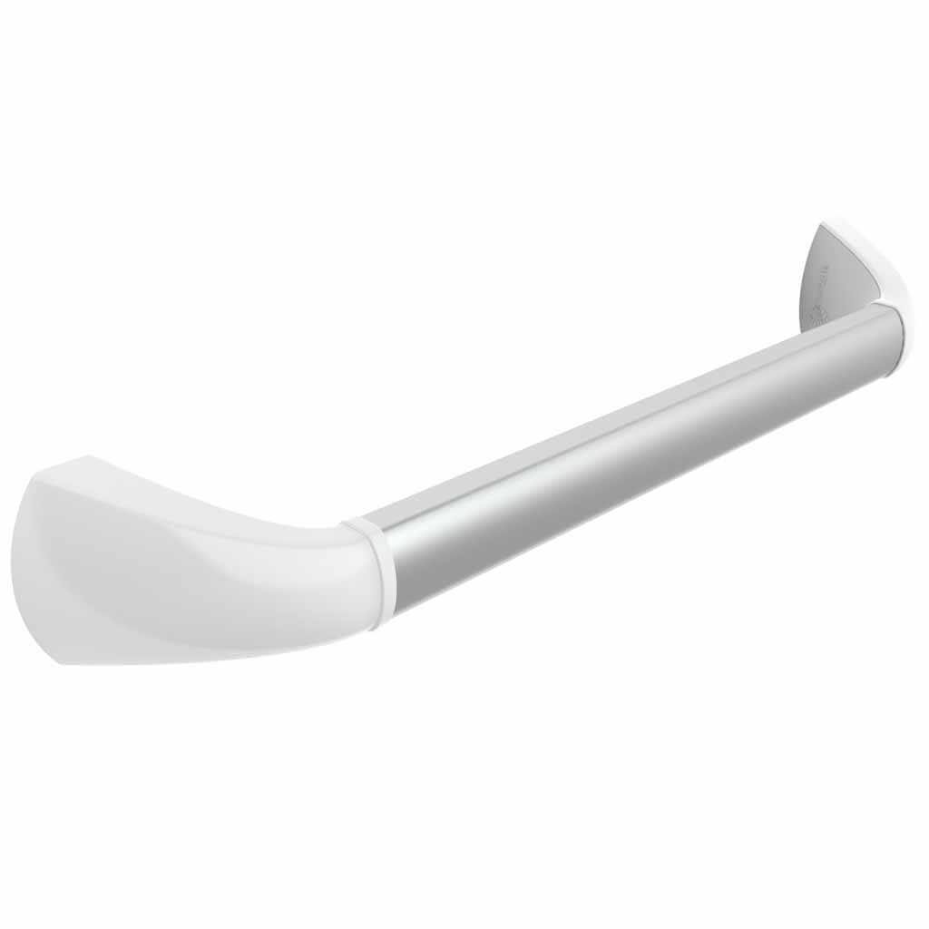 Wandbeugel zilverkleurig met afdekkappen in mat wit | 40 cm | SecuCare | Schroefmontage | Aluminium | PR45760SL-MT