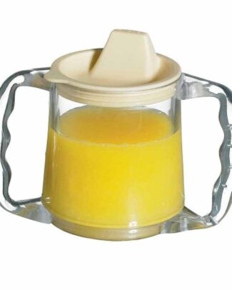 Caring mug - inclusief tuitdeksel | Met 2 handgrepen | Tuitbekers | Inhoud: 300 ml | Drinkbeker transparant | HCAA5710W
