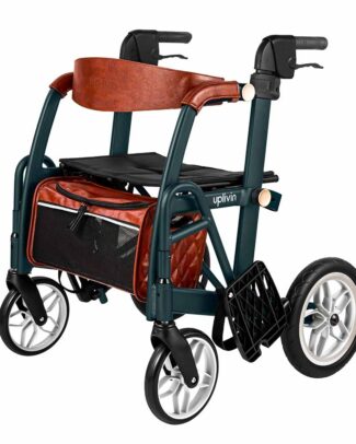 Glide 2-in-1 Rollator & Rolstoel - Lichtgewicht 2-in-1 Transportstoel - Opvouwbaar & Comfortabel | Kies uw kleur : Blauw | Uplivin