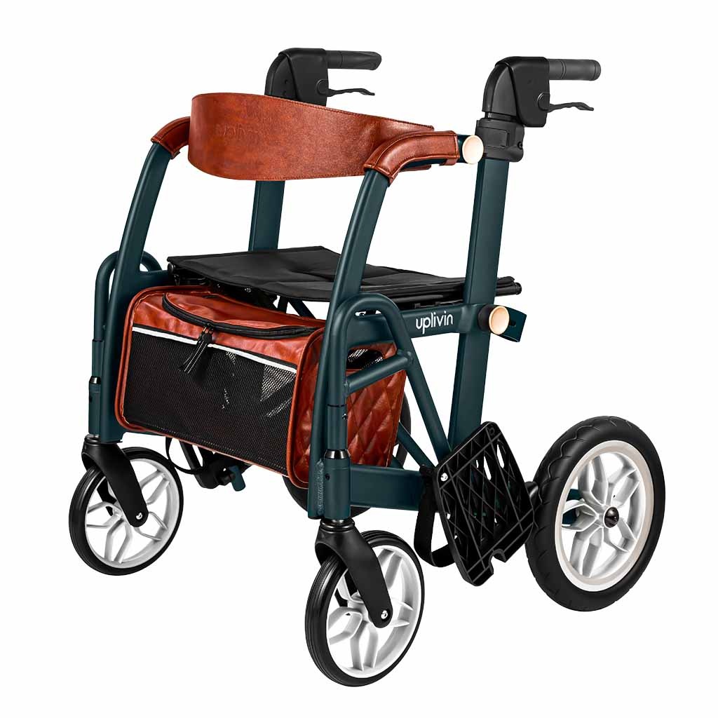 Glide 2-in-1 Rollator & Rolstoel - Lichtgewicht 2-in-1 Transportstoel - Opvouwbaar & Comfortabel | Kies uw kleur : Blauw | Uplivin
