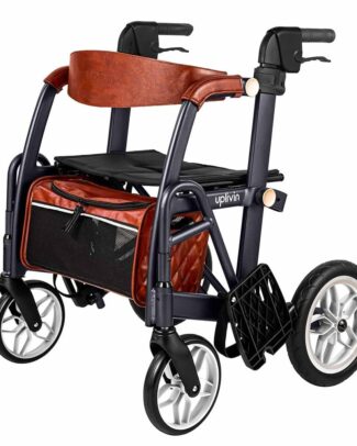 Glide 2-in-1 Rollator & Rolstoel - Lichtgewicht 2-in-1 Transportstoel - Opvouwbaar & Comfortabel | Kies uw kleur : Zwart | Uplivin