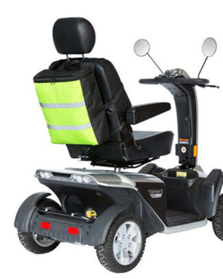 Zorgmiddelenaanhuis Rugleuningtas voor uw scootmobiel met veiligheidsreflectie