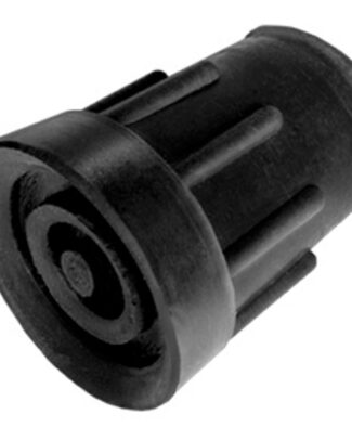 Scootmobielaanhuis Anti-slip dop 19 mm, diameter 30 mm, hoogte 40 mm Zwart reliëf   ( Per stuk )