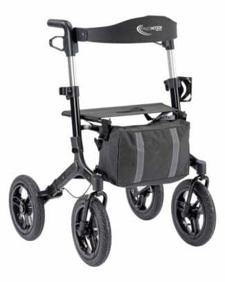 Outdoor rollator met luchtbanden | Kies uw kleur : Zwart | MultiMotion