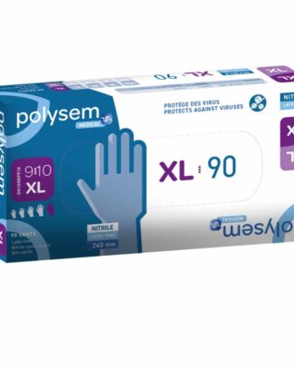 Nitril onderzoekshandschoenen | Polysem | XL | Bescherming tegen ziektekiemen en virussen | Latexvrij | DH6000-XL