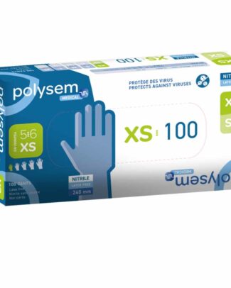 Nitril onderzoekshandschoenen | Polysem | XS | Bescherming tegen ziektekiemen en virussen | Latexvrij | DH6000-XS