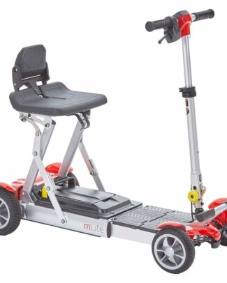 MLite Lichtgewicht Opvouwbare Scootmobiel (17,9 kg) | Kies uw kleur : Rood