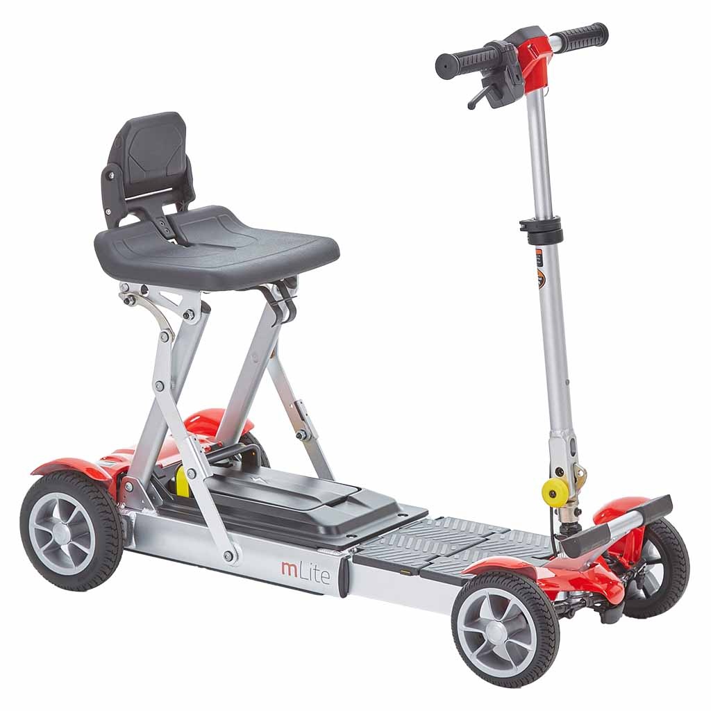 MLite Lichtgewicht Opvouwbare Scootmobiel (17,9 kg) | Kies uw kleur : Rood