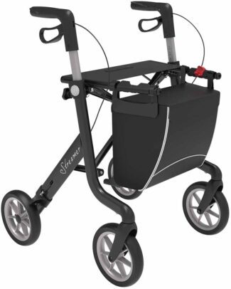 Rollator Streamer lichtgewicht (6,2 kg) | "Lengte persoon: Medium (extra laag) 135 - 164 cm","Kies uw kleur: Zwart" | Rehasense
