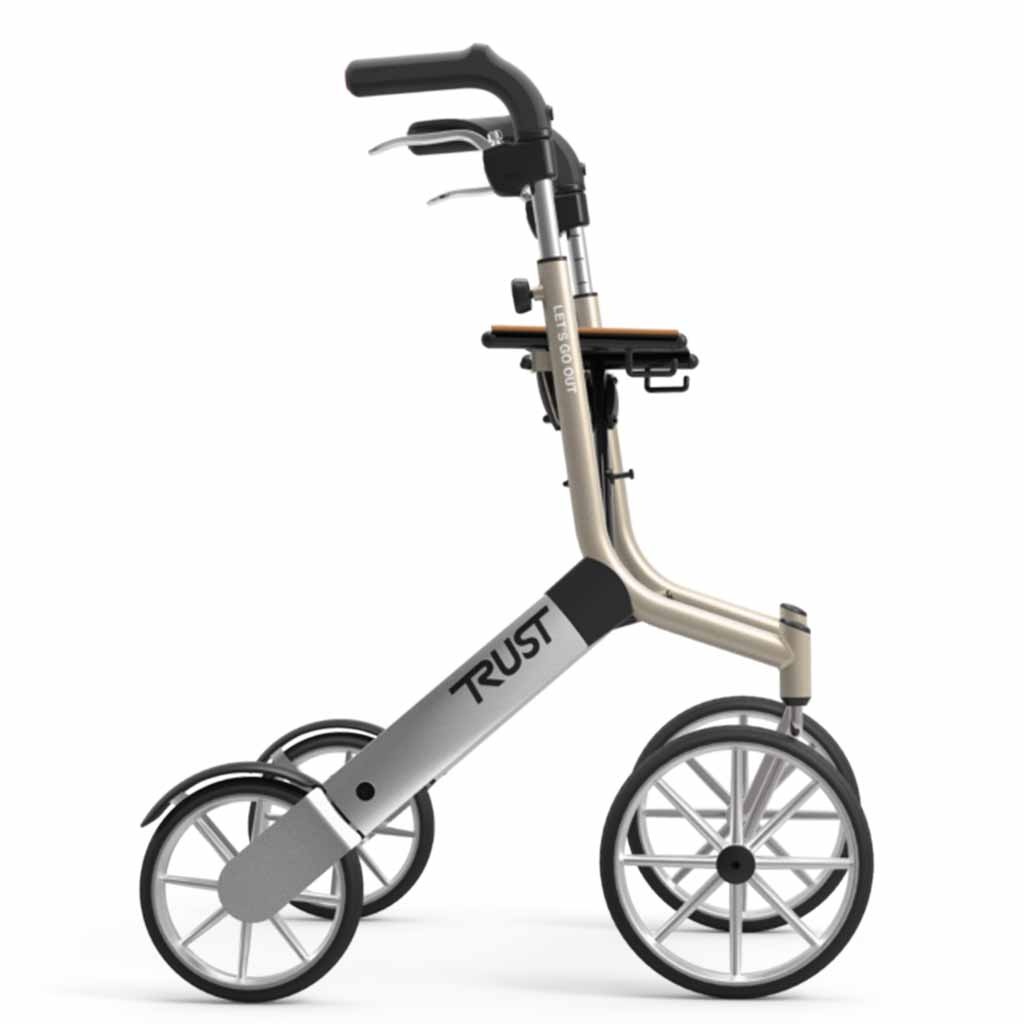 Lichtgewicht rollator Let's Go Out (Buitenkansje) | Kies uw kleur : Beige | TrustCare