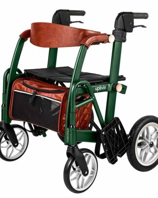 Glide 2-in-1 Rollator & Rolstoel - Lichtgewicht 2-in-1 Transportstoel - Opvouwbaar & Comfortabel | Kies uw kleur : Groen | Uplivin