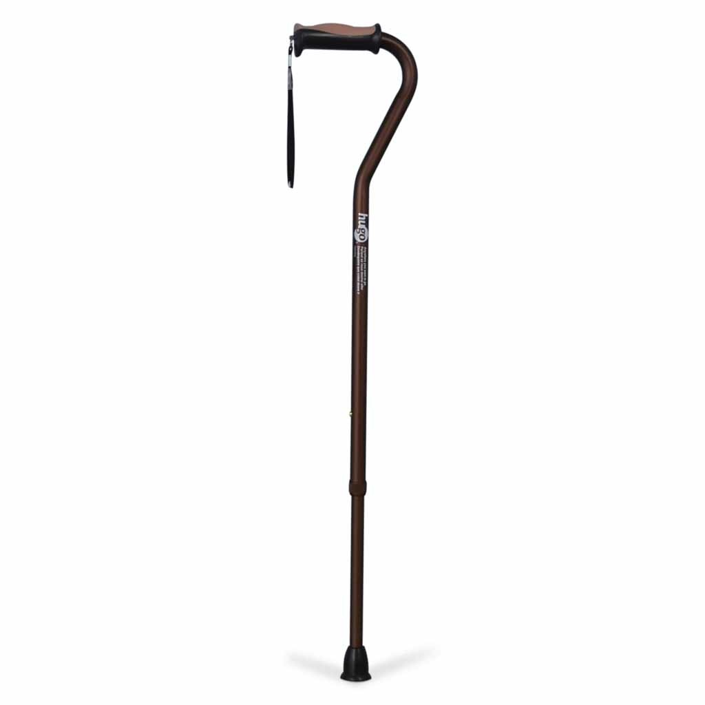 Wandelstok met Offset handvat | Kies uw kleur : Bruin | Hugo