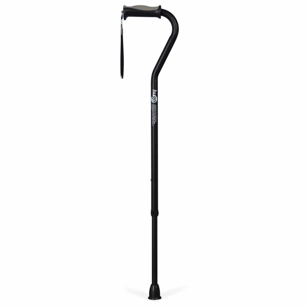 Wandelstok met Offset handvat | Kies uw kleur : Zwart | Hugo